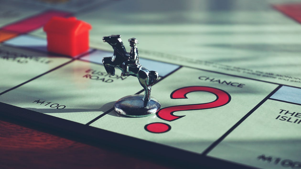 close up of monopoly board, chastity belt games 