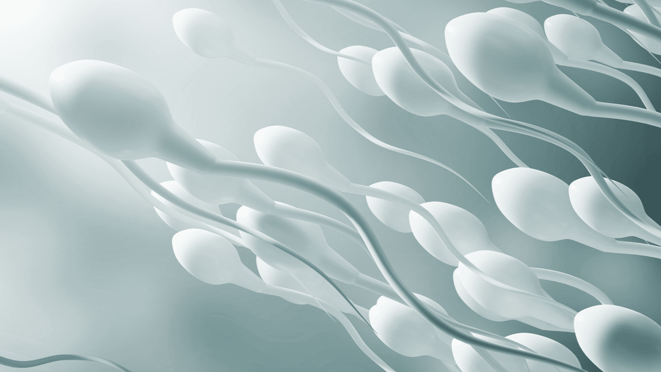 stock image of white sperm illustrations against blue background