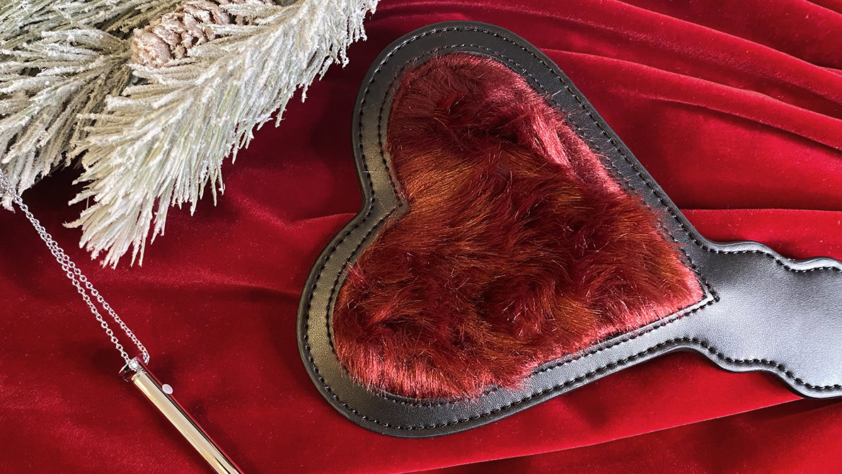 heart fur bdsm paddle