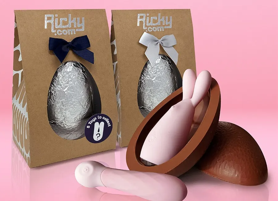 Adult chocolate Easter Eggs with sex toy centers