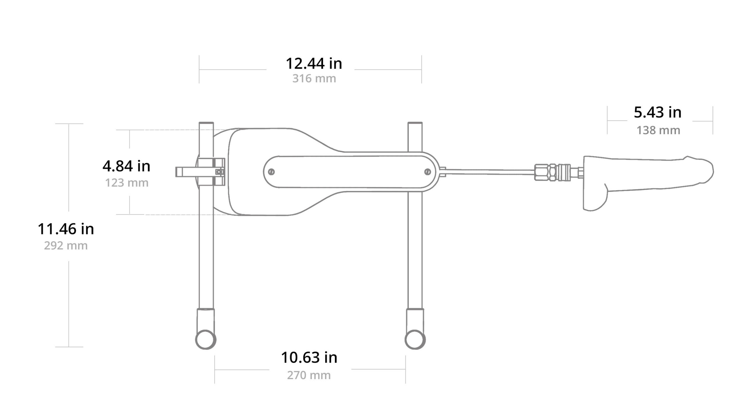 Lovense mini sex machine dimensions