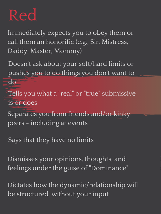 bdsm extreme sex red flags