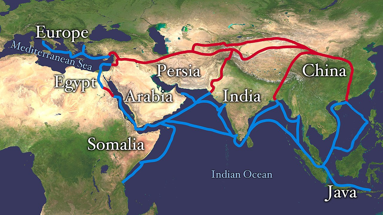 map of ancient silk road