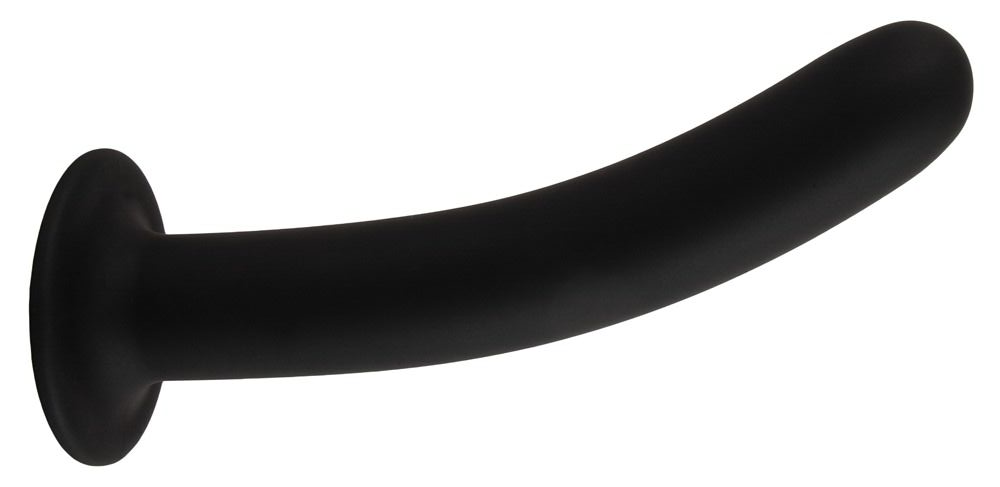 black silidone anal dildo with flared base