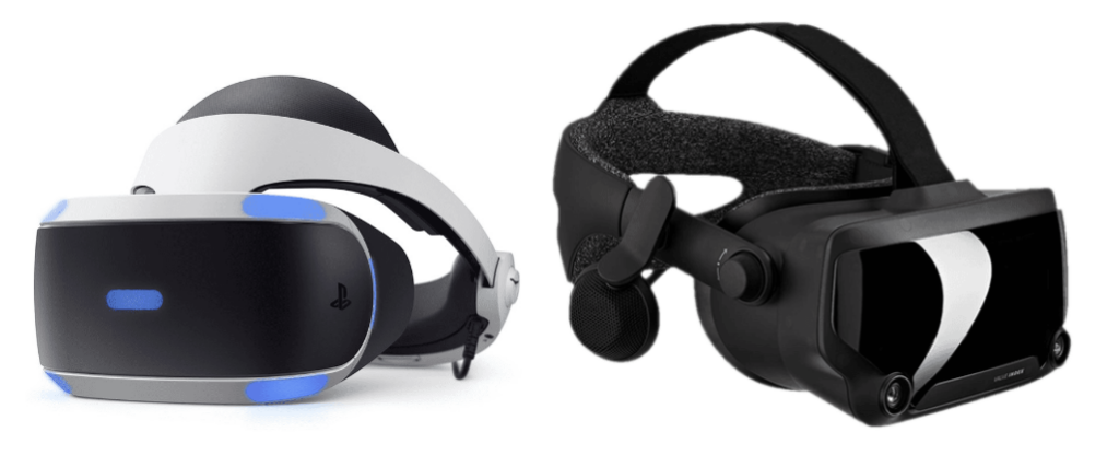 PlayStation VR, Valve Index VR head set, VR gaming headsets for adults