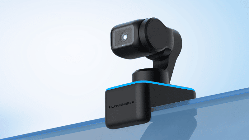 lovense ai cam model webcam with guesture control and tipping integration