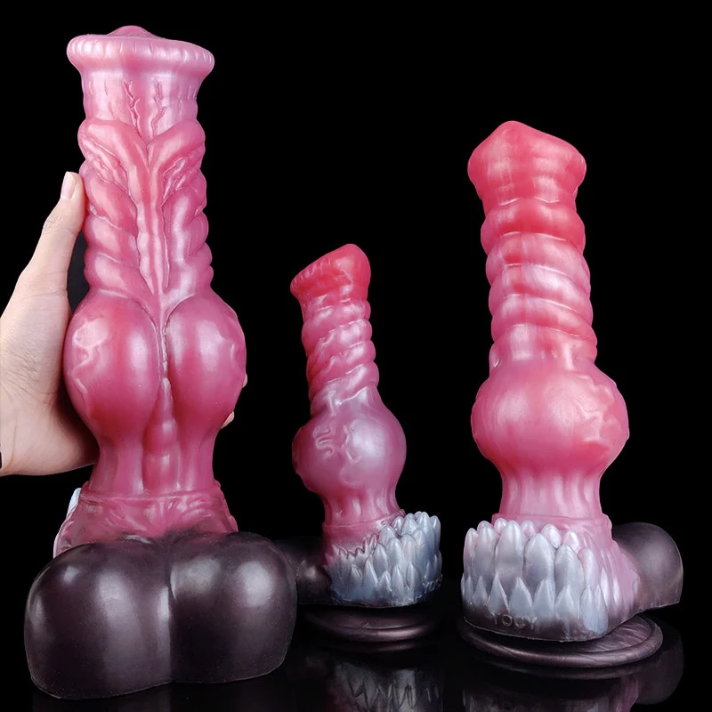 monster dildo, silicone fantsy dildo, wolf knot dildo, ejaculating dildo